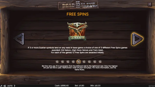 Symbols and payouts