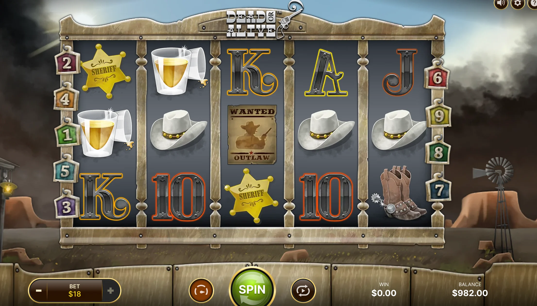 Betting and spin options